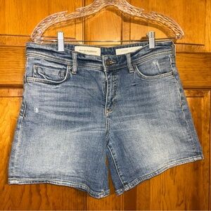 Pilcro and the Letterpress Hyphen Distress Jean Shorts Sz 27-VGUC